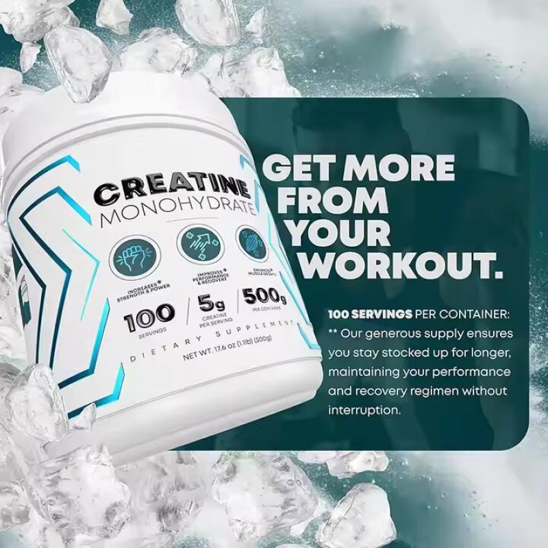 Creatine Monohydrate Powder Manufacturer - OEM Private Label 500g Pure Unflavored