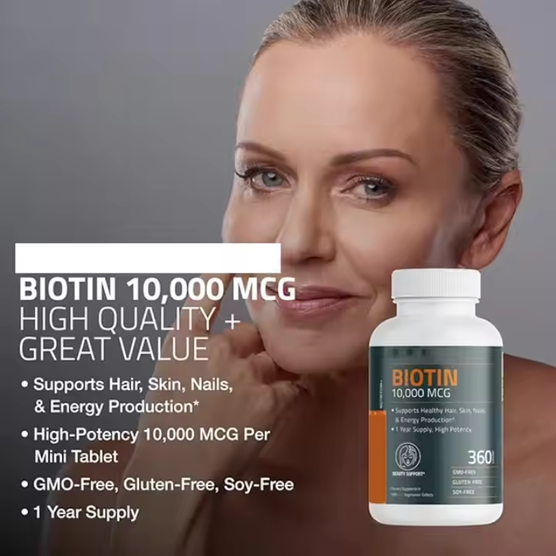 Biotin Tablets Supplier - OEM ODM Beauty Support Hair Skin Nails Energy
