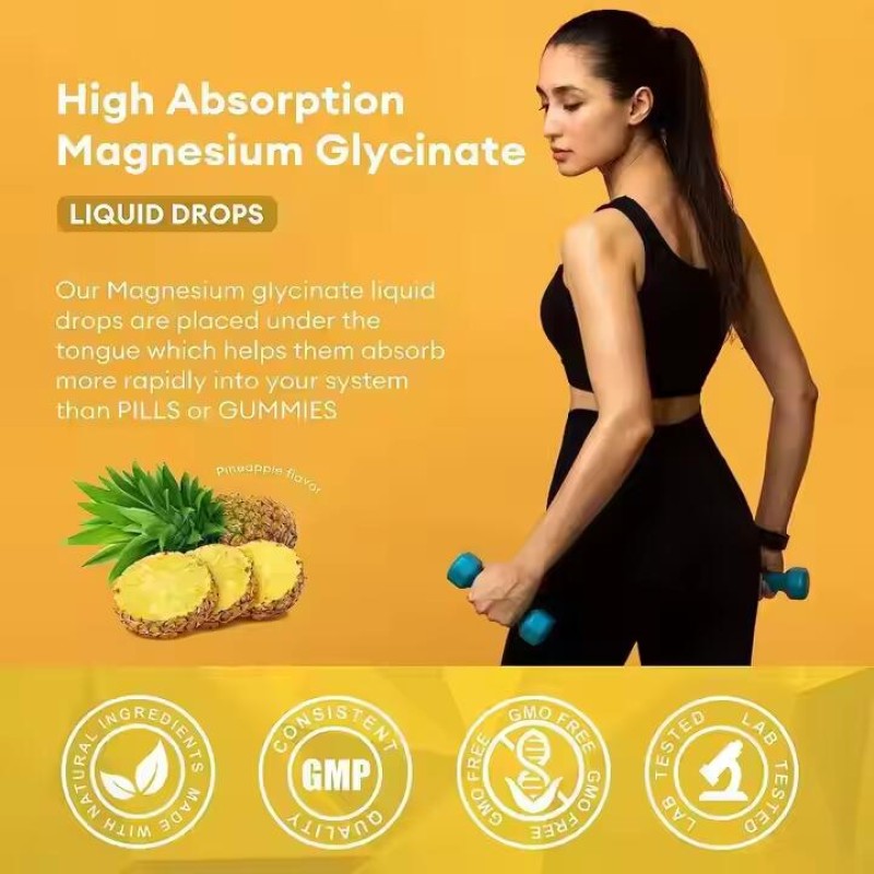 Magnesium Citrate Drops Manufacturer - OEM ODM Pineapple Flavor L-Threonate Liquid