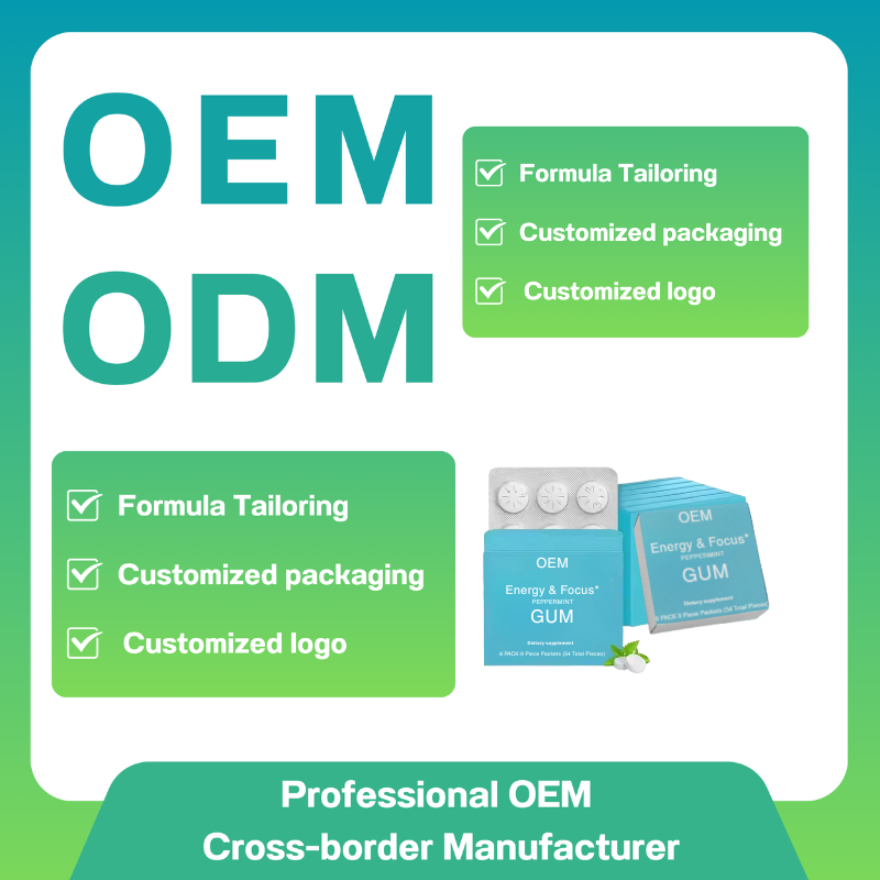 L-Theanine Caffeine Gum Factory - OEM ODM Sugar Free Focus Energy Chewing Gum