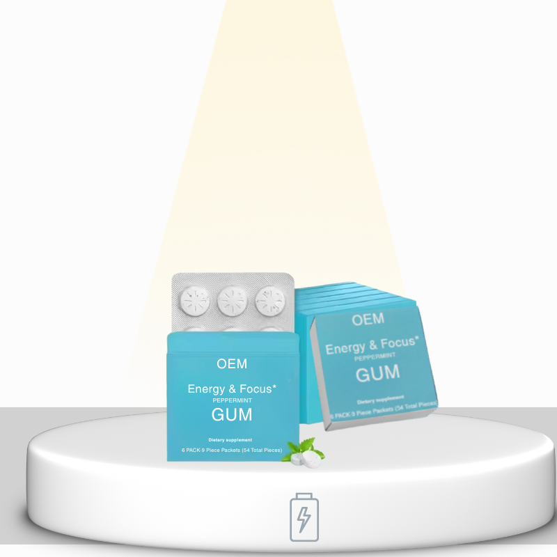 L-Theanine Caffeine Gum Factory - OEM ODM Sugar Free Focus Energy Chewing Gum