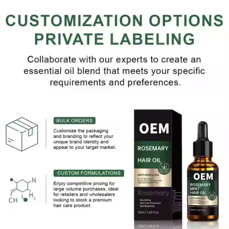 Rosemary Hair Oil Drops Manufacturer - OEM ODM Natural Organic Hair Growth