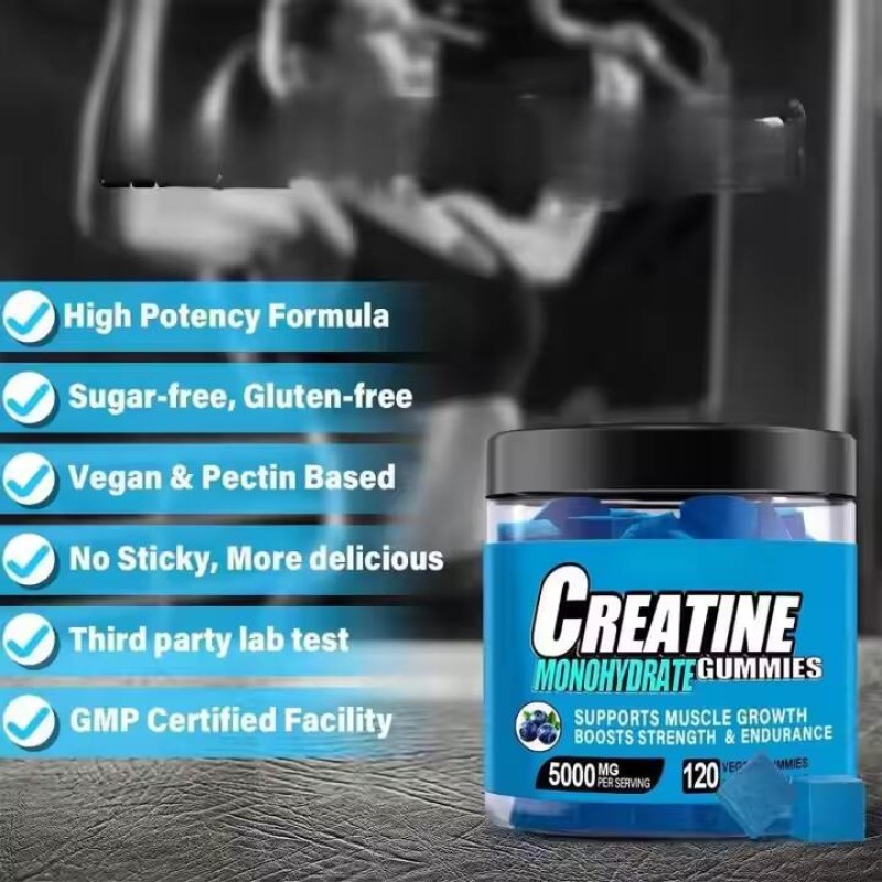 Creatine Monohydrate Gummies Supplier - OEM Private Label Pre-Workout Strength