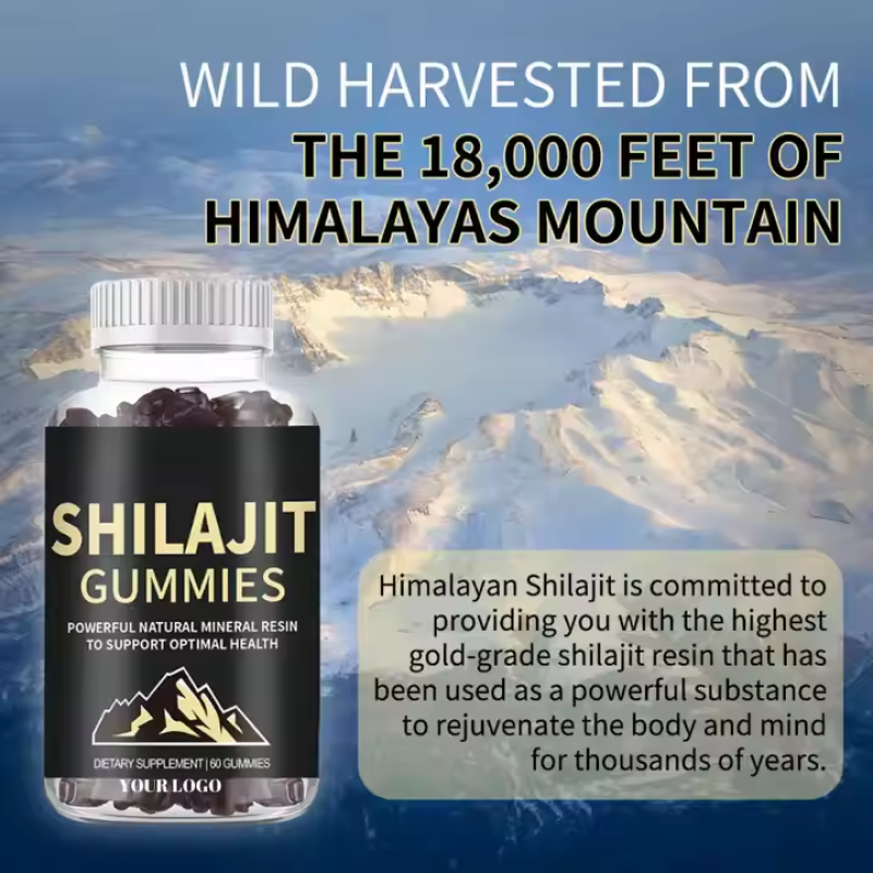Shilajit Gummies Manufacturer - Private Label OEM Himalayan Pure 60 Count