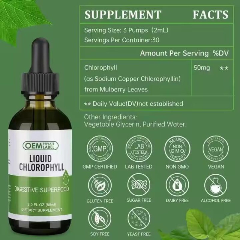 Chlorophyll Liquid Drops Factory - OEM ODM Mulberry Leaves Sleep Immune Boost