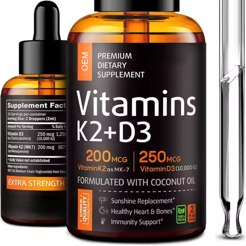 Vitamin D3 K2 Drops Manufacturer - Private Label OEM Faster Absorption Immune