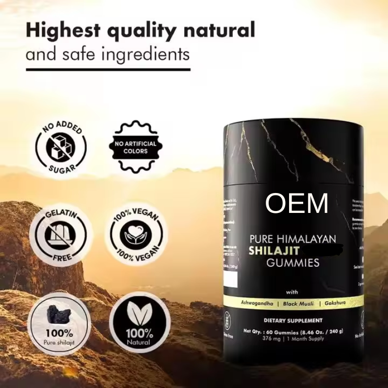 Shilajit Gummy Factory - OEM ODM Pure Himalayan Energy Heart Blood