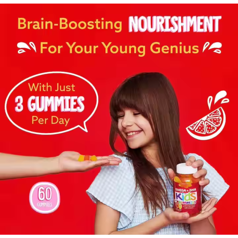 Multivitamin Gummies Supplier - Private Label Children Omega DHA Soft Candy