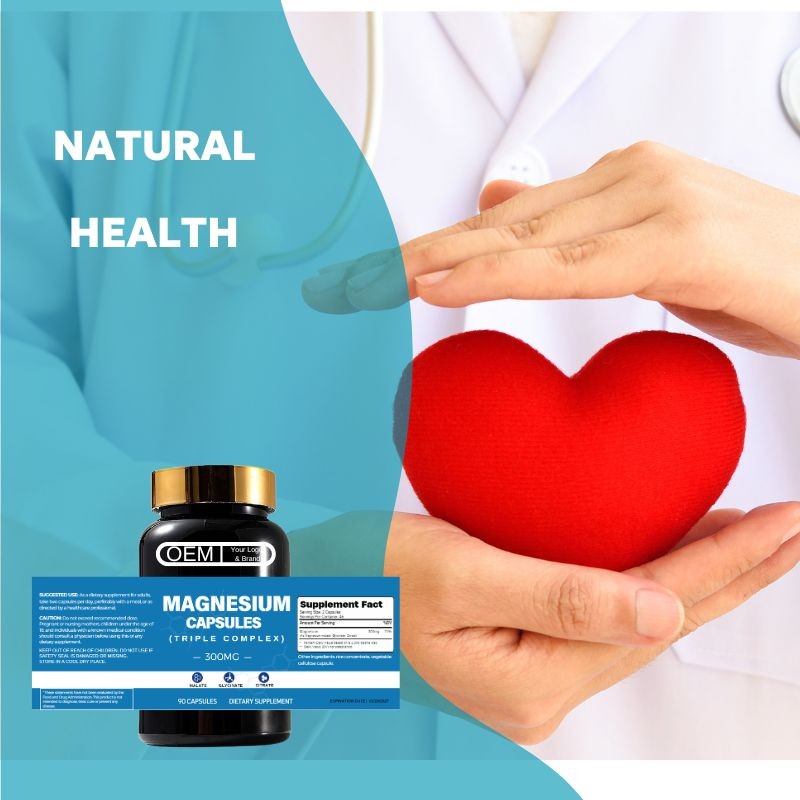 Magnesium Capsules Factory - OEM High Quality Triple Compound 500 mg Private