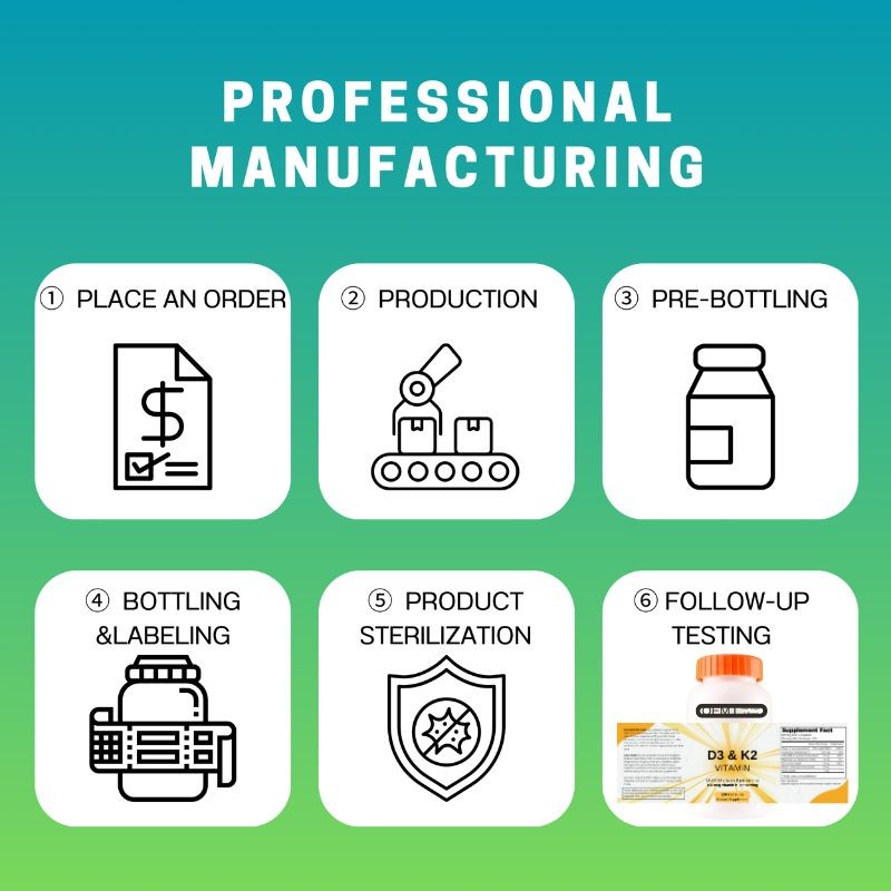 Vitamin D3 K2 Capsules Manufacturer - OEM Organic Vegan Teeth Bone Health