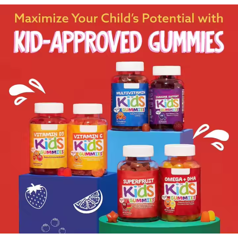 Multivitamin Gummies Supplier - Private Label Children Omega DHA Soft Candy