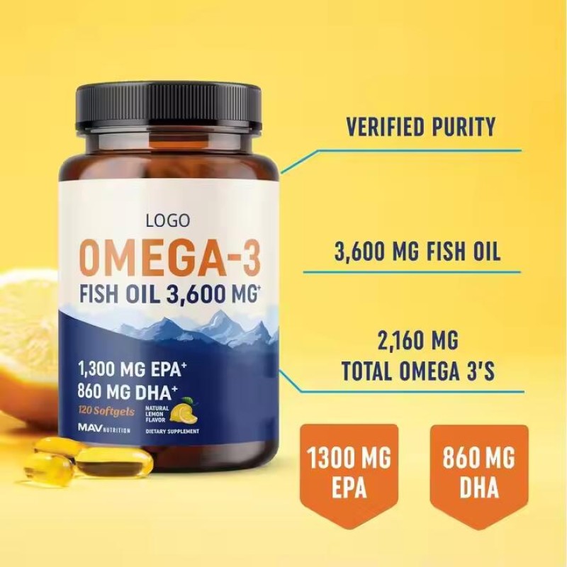 Fish Oil Softgel Capsules Factory - Factory Supply Top Quality Omega-3 EPA DHA