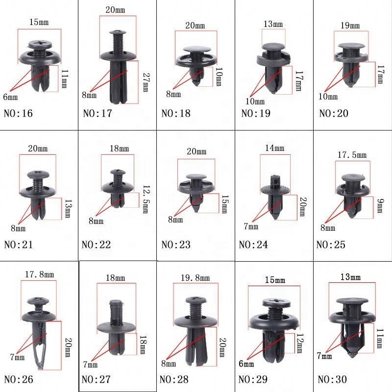 Car Fastener Supplier - Universal Moulding Clip Set