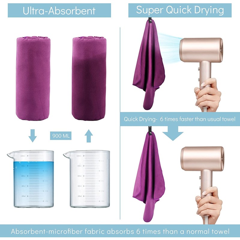 Travel Towel Manufacturer - Portable Microfiber with Mesh Bag