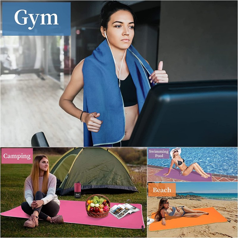 Travel Towel Manufacturer - Portable Microfiber with Mesh Bag