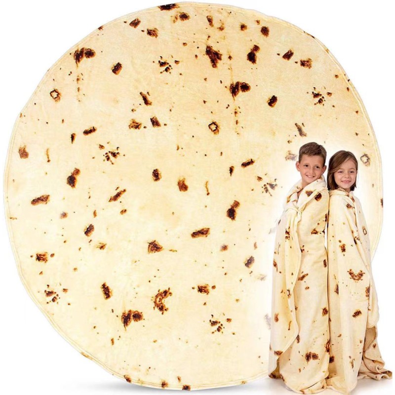 Kids Blanket Manufacturer - Round Pizza Printed for Bed