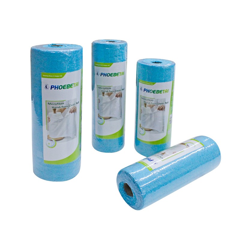 Microfiber Cleaning Cloth Factory - Multipurpose Hand-Torn Roll