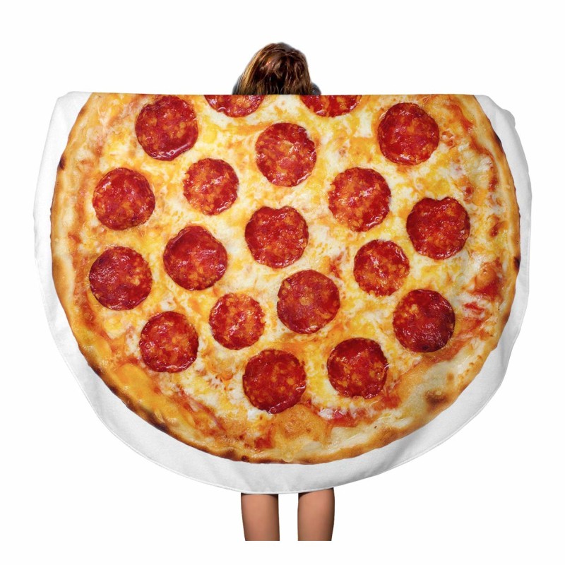 Kids Blanket Manufacturer - Round Pizza Printed for Bed