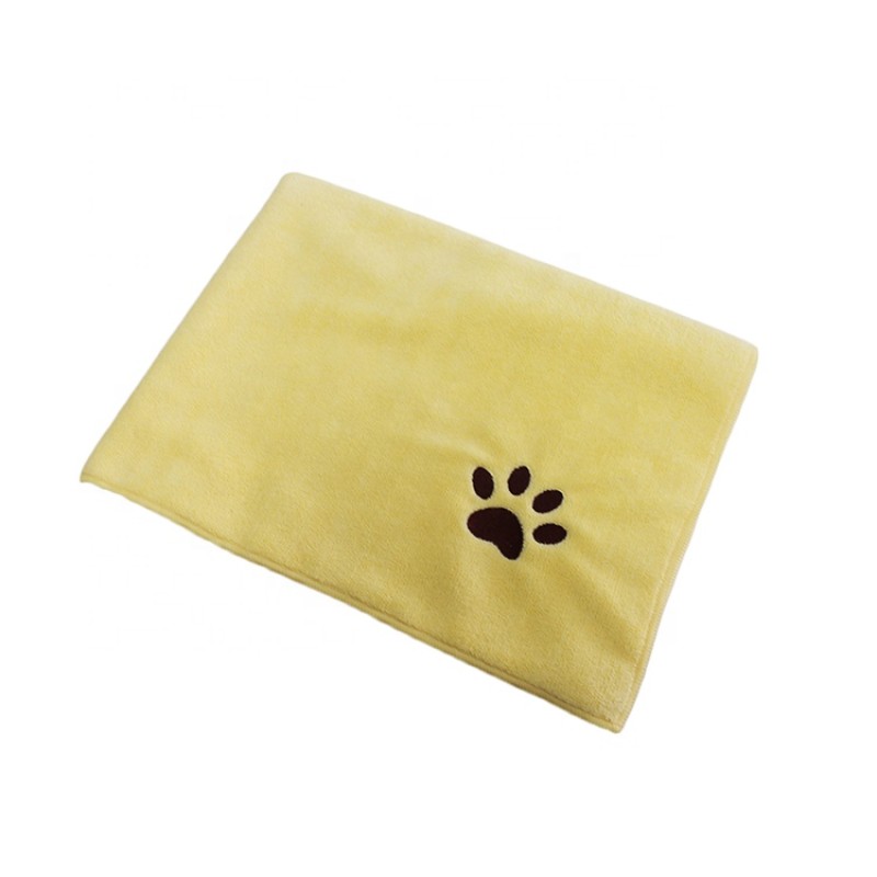 Pet Dog Towel Manufacturer - Quick Drying Cute Embroidered Paw