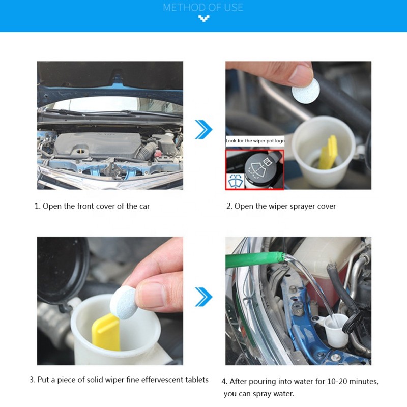 Glass Cleaner Effervescent Tablets Supplier - OEM Wholesale Car Windscreen Detergent