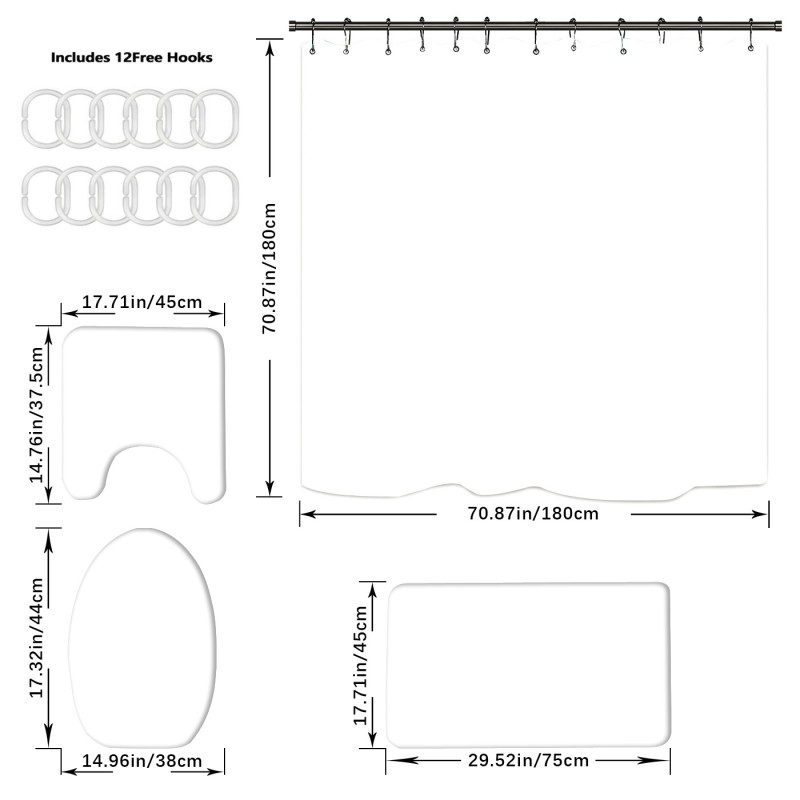 Bathroom Set Manufacturer - Custom Shower Curtain Rugs