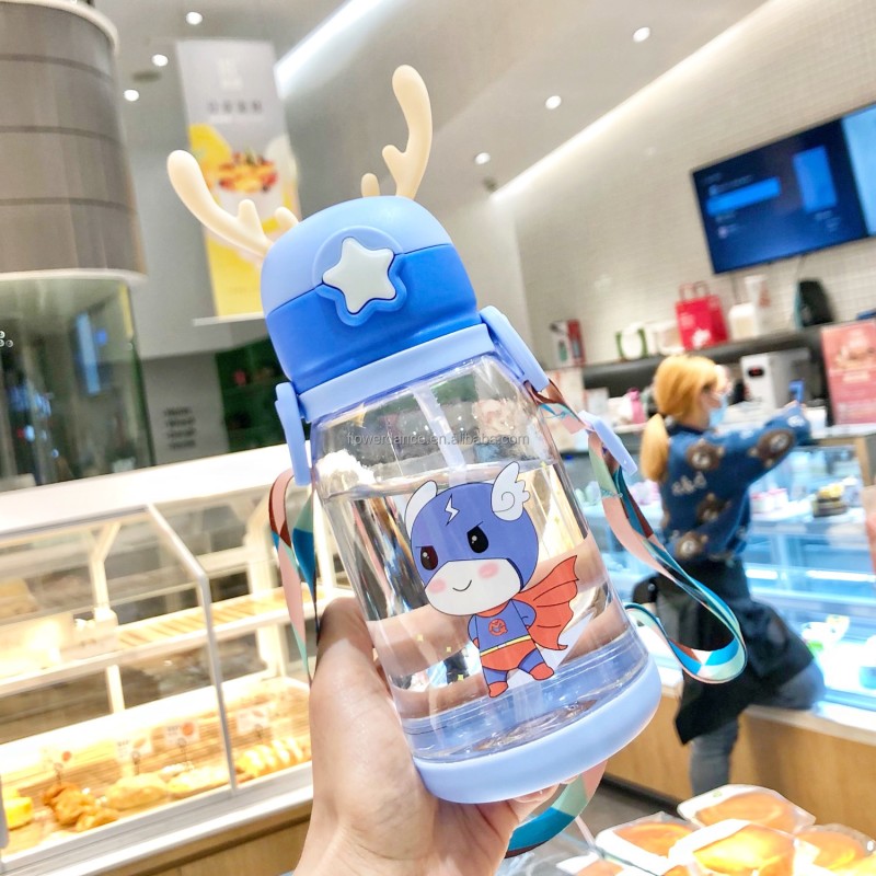 Kids Water Bottle Factory - 500ml Plastic Cartoon Strap