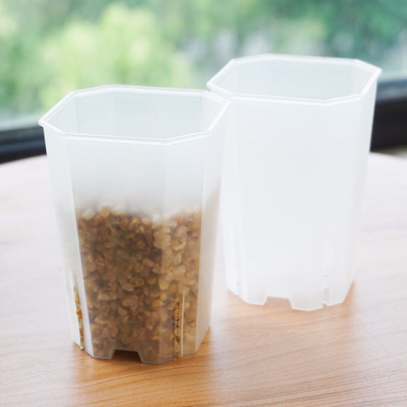 Plant Pot Factory - Tall Slit Square Transparent