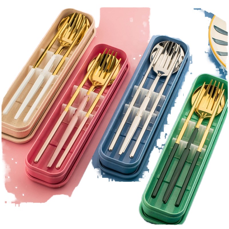 Cutlery Set Factory - Korean Gold Plated Colorful Handles