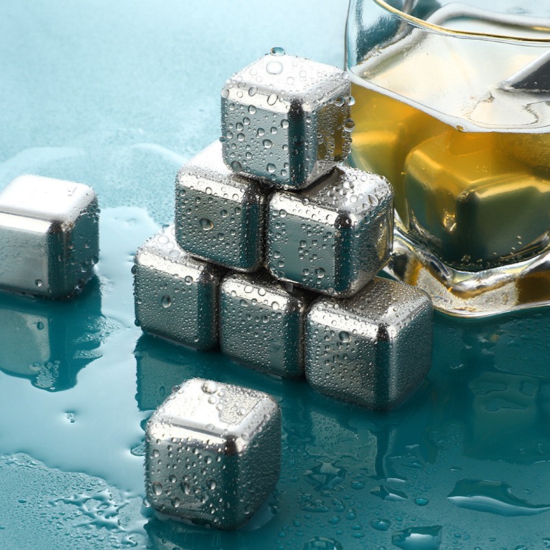 Whisky Stones Set Supplier - Plastic Box Stainless Steel