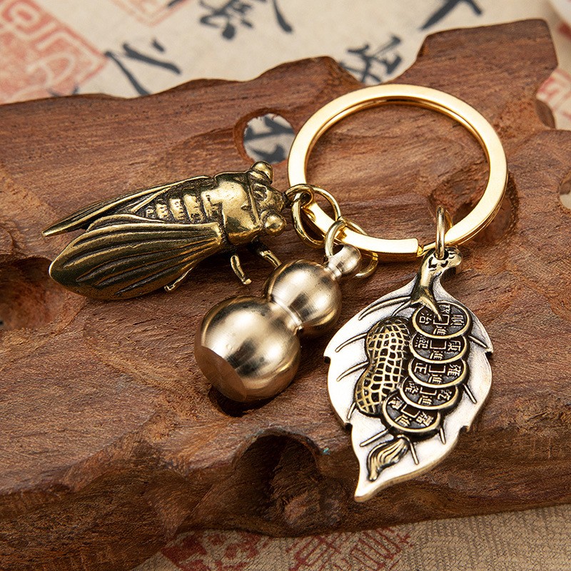 Brass Keychain Manufacturer - Feng Shui Zodiac Gourd Gift