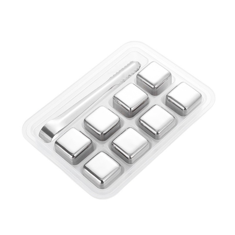 Whisky Stones Set Supplier - Plastic Box Stainless Steel