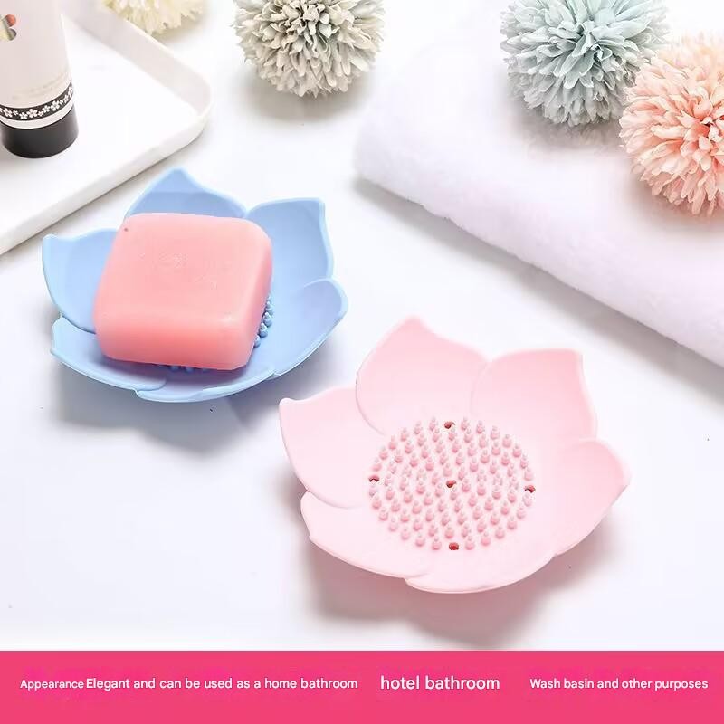 Silicone Soap Dish Manufacturer - Lotus Shape Washable Drain