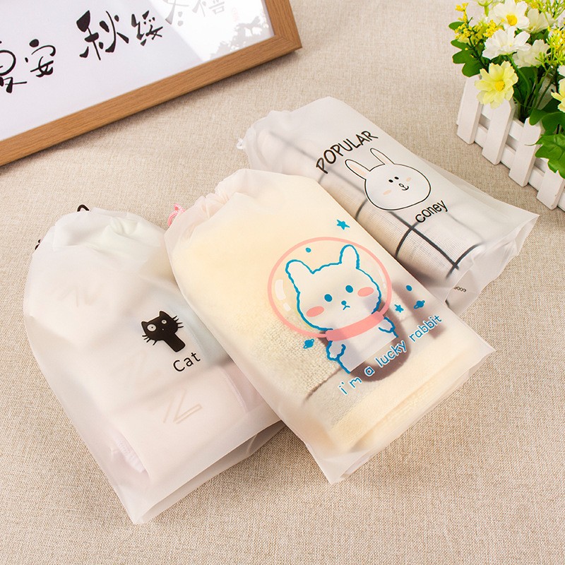 Drawstring Bag Factory - Frosted PE Makeup Cosmetic Storage