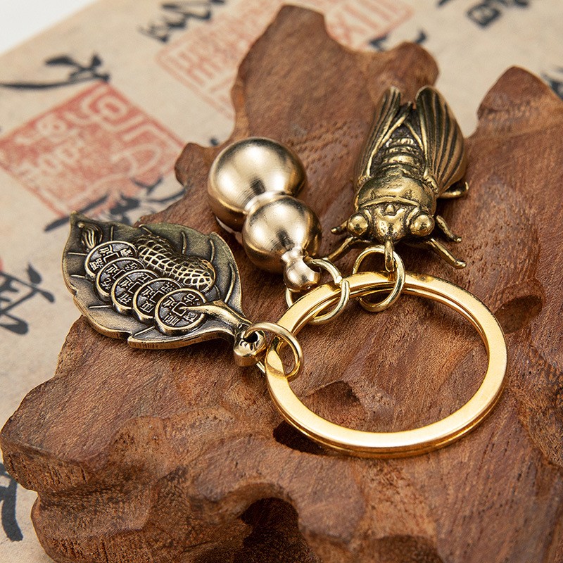Brass Keychain Manufacturer - Feng Shui Zodiac Gourd Gift