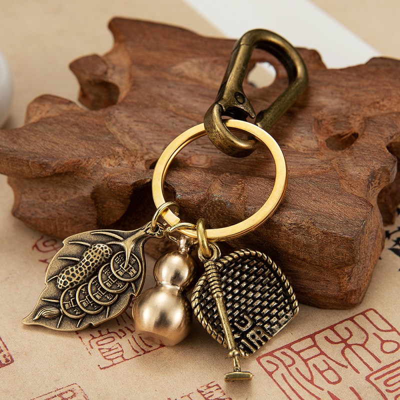 Brass Keychain Manufacturer - Feng Shui Zodiac Gourd Gift