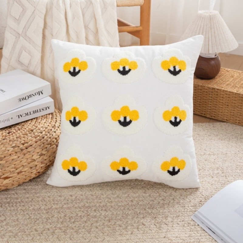 Embroidered Pillowcases Factory - Farmhouse Cotton Abstract