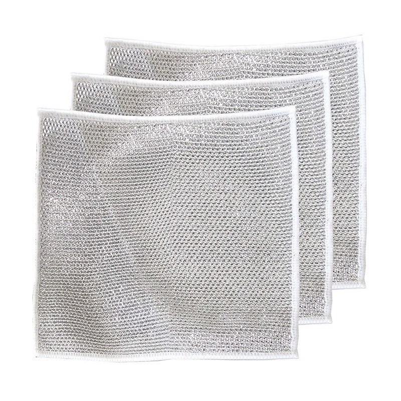 Microfiber Dishcloth Supplier - Silver Wire Ball Kitchen Clean