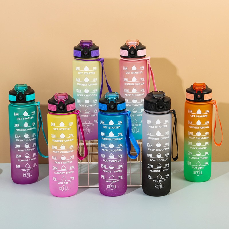 Motivational Water Bottle Manufacturer - 1L Tritan Straw Filter