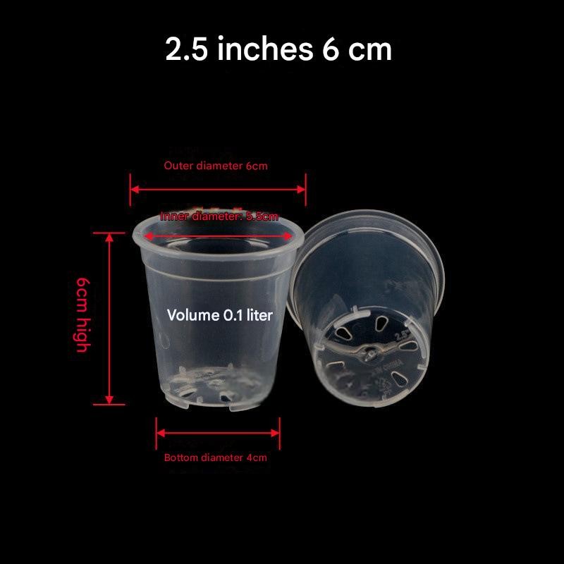 Orchid Planter Pot Factory - 2.5-11 Inch Transparent Round