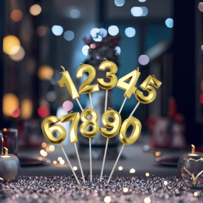 Paraffin Wax Candles Manufacturer - Custom Number Birthday Cake