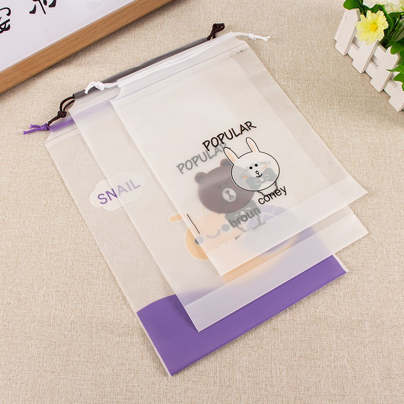 Drawstring Bag Factory - Frosted PE Makeup Cosmetic Storage