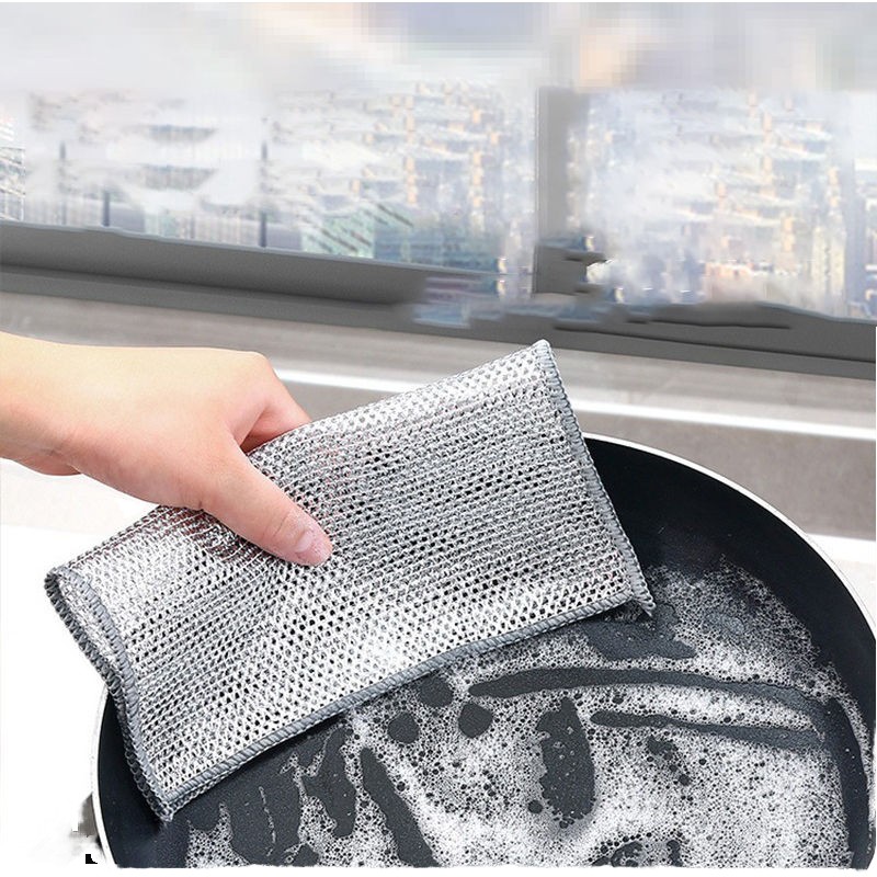 Microfiber Dishcloth Supplier - Silver Wire Ball Kitchen Clean