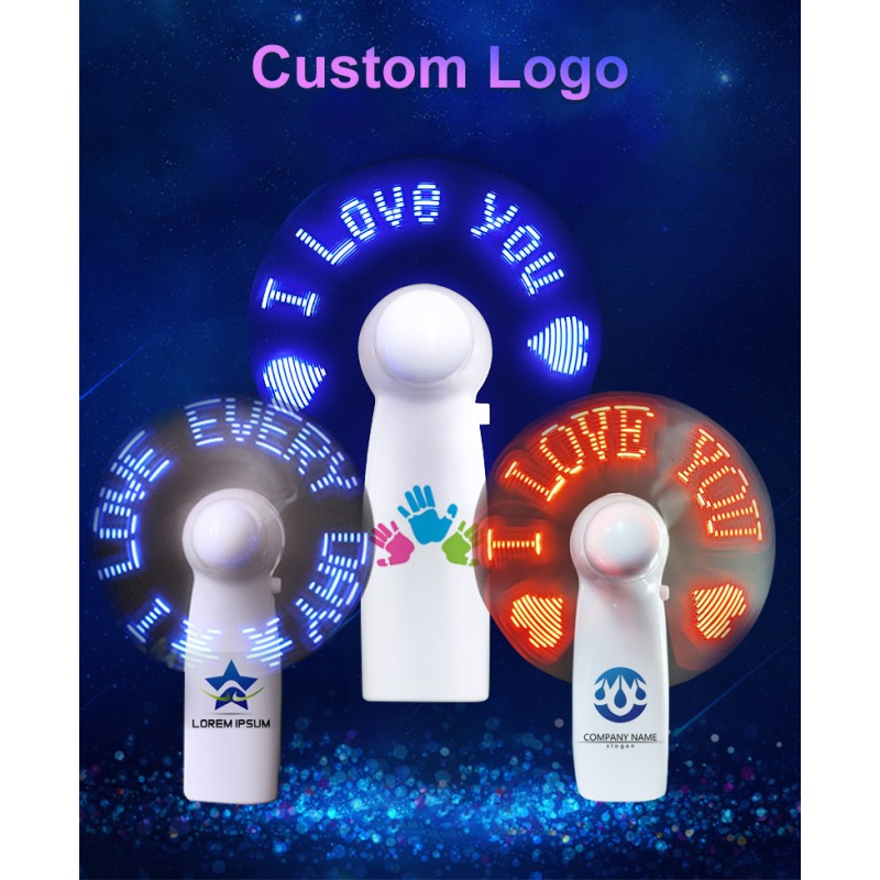 Led Hand Fan Factory - Programmable Custom Message Portable