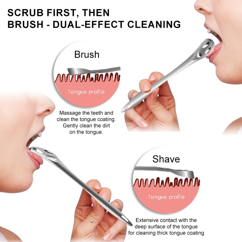 Tongue Cleaning Tool Supplier - Hot Sale Double-sided Coating Brush