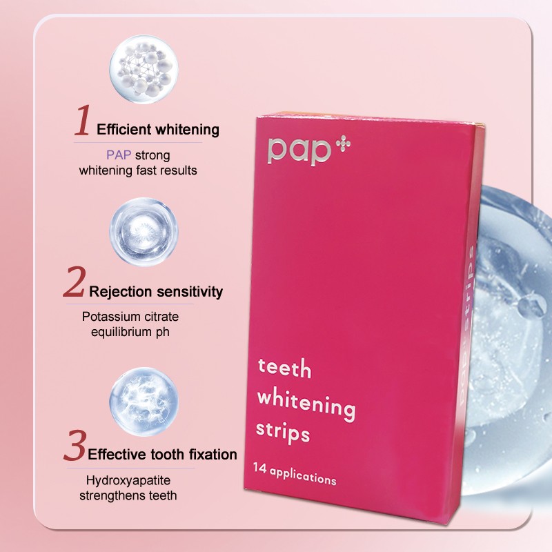 Teeth Whitening Strips Factory - 14 Pcs Non Peroxide Custom