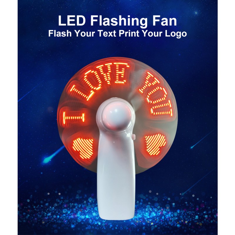 Led Hand Fan Factory - Programmable Custom Message Portable