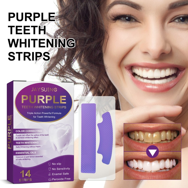 Teeth Whitening Strips Supplier - Purple for Sensitive Yellow Stain