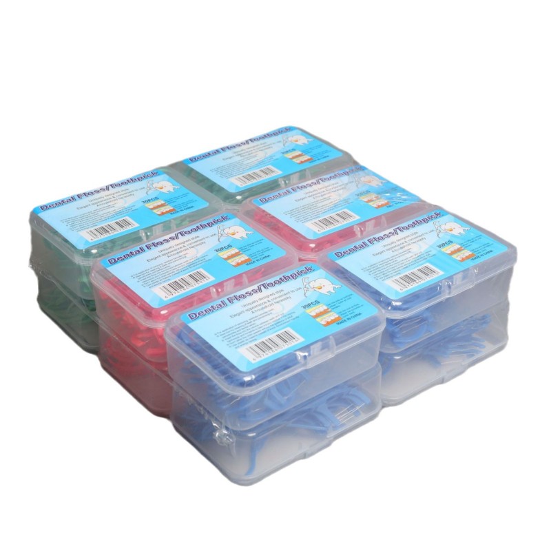 Dental Floss Dispenser Factory - 30pcs Toothpick Flosser Box