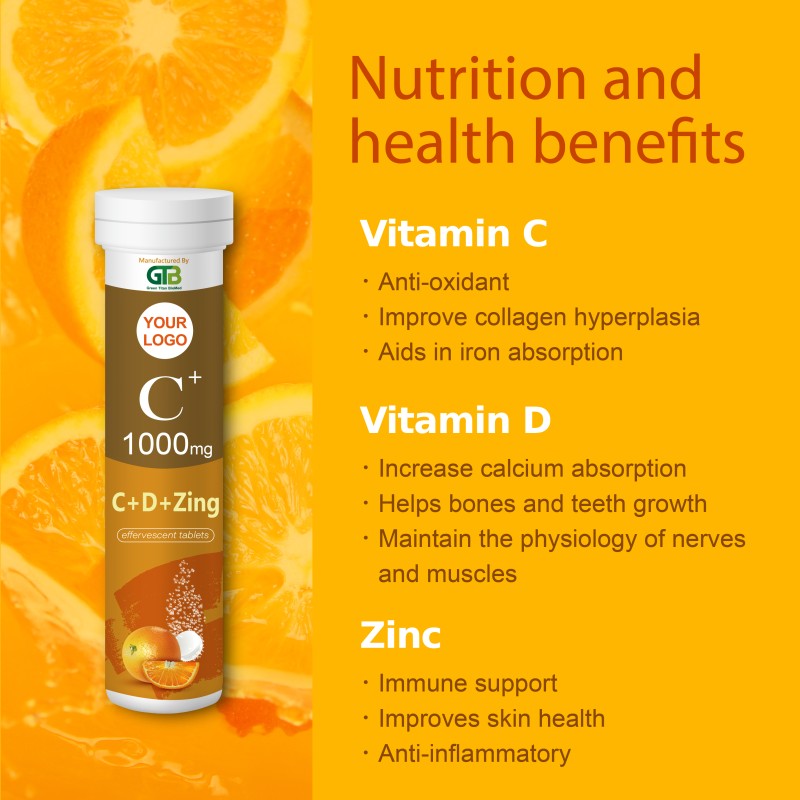 Vitamin C Effervescent Tablets Factory - ODM Custom Multivitamins Health Promotion