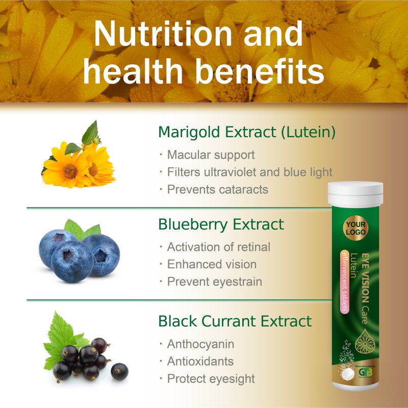 Lutein Effervescent Tablets Manufacturer - Hot Selling Private Label Eye Care